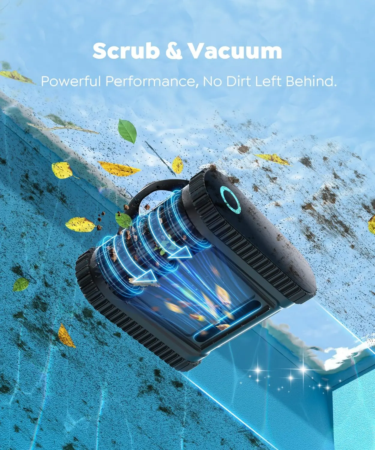 (2026 Upgrade) C1 Robotic Pool Cleaner with 180 Mins, Pool Vacuum for Inground Ground Pools up to 1615 sq.ft, Smart Routing