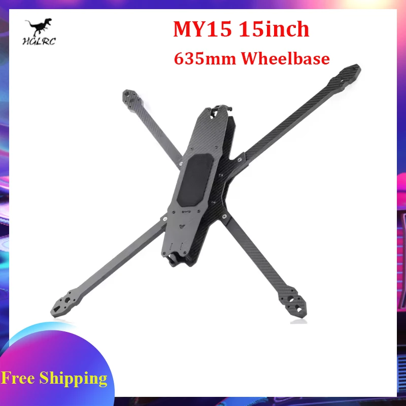 HGLRC MY15 15inch FPV Long Range Carbon Fiber Frame 635mm Wheelbase Freestyle Long Range Frame for RC Quadcopter Racing Drone