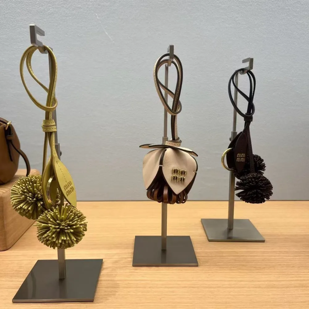 Ladies' flower bag pendant hanging rope bag hanging real leather bag accessories hanging decoration