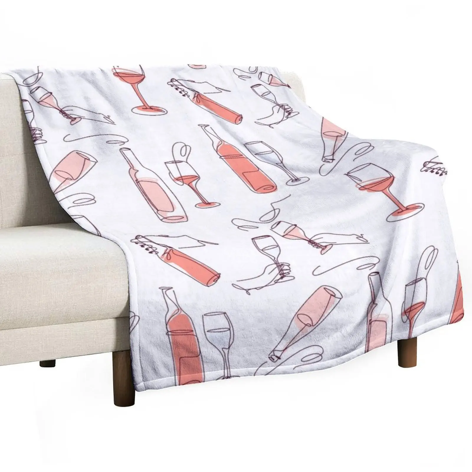 Wine lover alcohol pattern Throw Blanket blankets ands Hairys Sofa Blankets