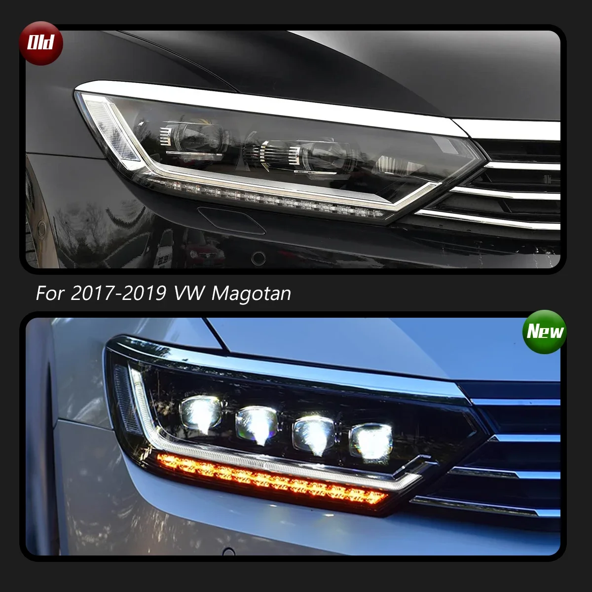

TYPY Новый светодиодный налобный фонарь, обновленный, модифицированный для Passat B8, тип евро, фара 2017-2019, налобный фонарь с динамическим сигналом, автоаксессуары