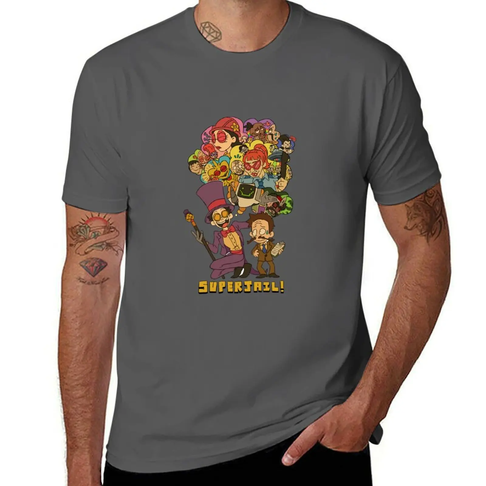 

Warden Superjail T-Shirt anime t shirts oversize t shirts for man cotton man t shirt summer T-Shirt