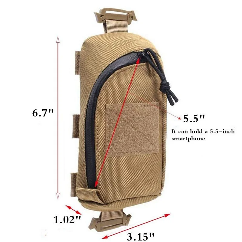 Bolso táctico de nailon con correa para el hombro, accesorio colgante EDC Molle de diseñador médico, riñonera negra de moda, novedad de 2023