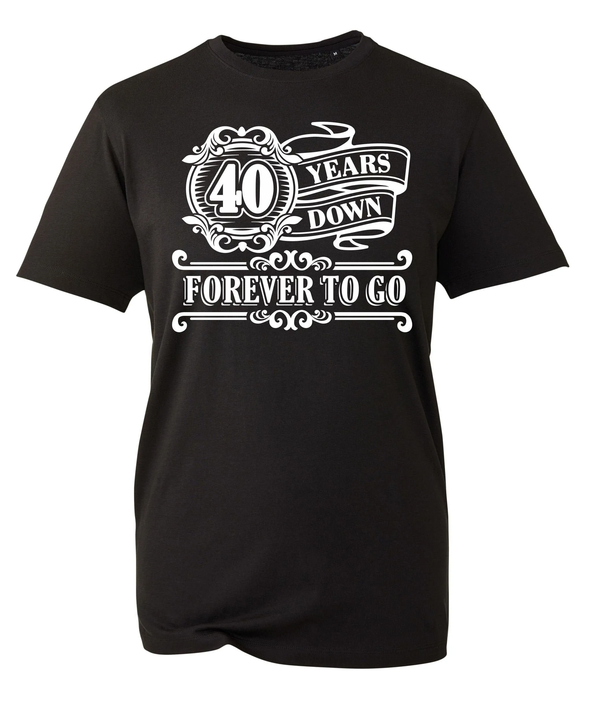 Mens 40Th Birthday Forty 40 Years Old Down Forever To Go Year 1983 Funny T Shirt S