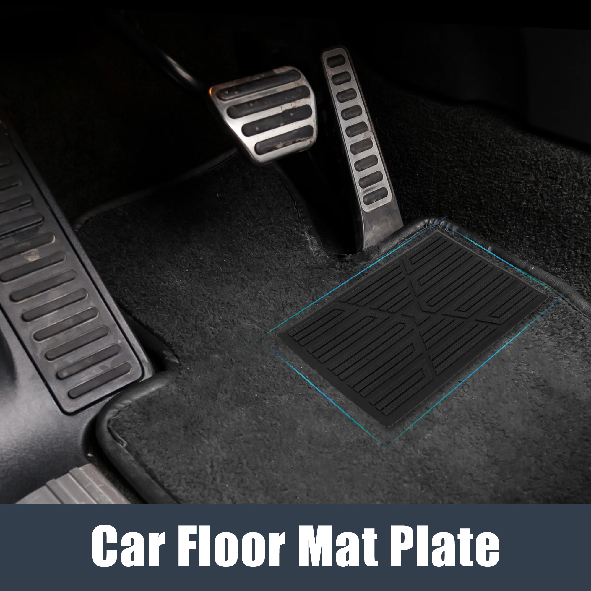 UXCELL Universal Car Vehicles Trucks Floor Carpet Mat Patch Heel Scuff Plate Foot Rest Pedal Pad