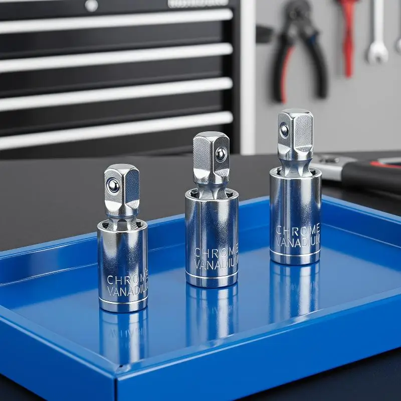 360 Rotation Socket Wobble Extension Bar Set 3 Pcs Durable Chrome Vanadium Steel for Auto Repairing Hobbyist DIY Projects