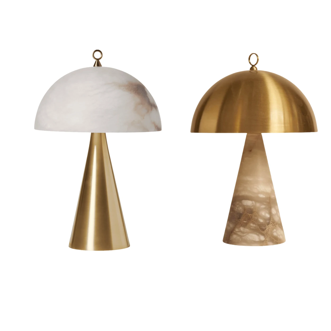

Spanish Natural Marble Table Lamps Luxury Copper Stone Base Desk Lighting for Hotel Bedside Room Decoration