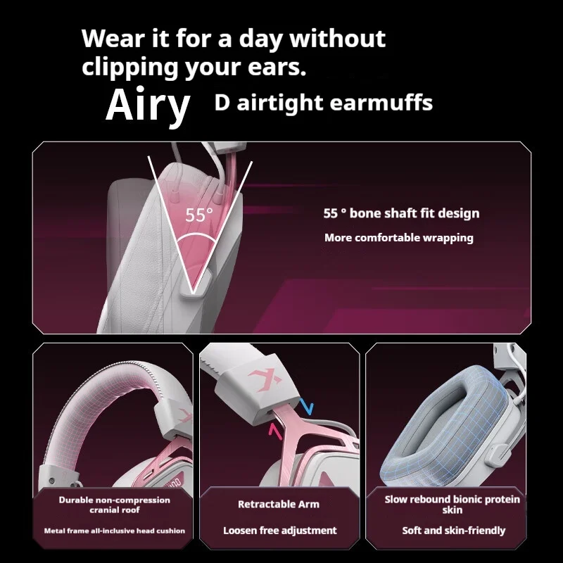 XIBERIA K03S Advanced Edition Wireless Headphone 4Mode FPS Special Sound Long Battery Life Low Latency Customized Gaming Headset