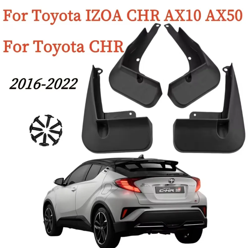 4 Uds guardabarros para Toyota C HR accesorios 2016-2022 IZOA CHR CH-R AX10 AX50 guardabarros de coche protectores contra salpic