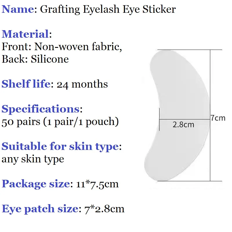 50 par / zestaw U Shaped Grafting Eyelash Patches Eye Lash Patch Fałszywe przedłużanie rzęs Naklejki papierowe pod oczy Narzędzia do makijażu