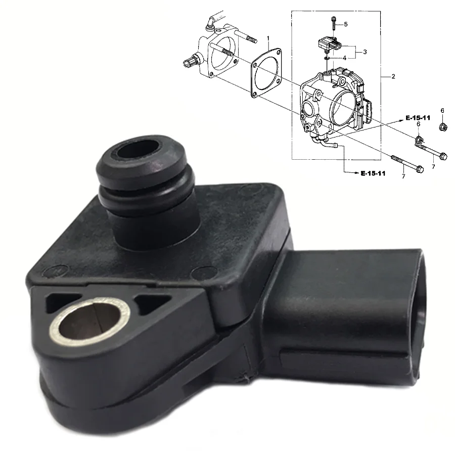 

MAP Manifold Absolute Pressure Sensor For Honda CR-V Element Odyssey Pilot Fit For Acura MDX RSX TSX 37830-PGK-A01 37830PGKA01