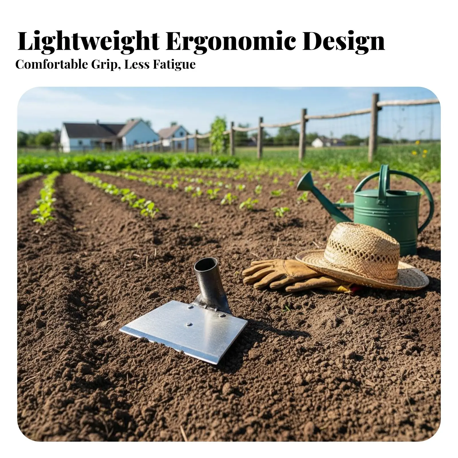 

Мотыга для прополки с длинной ручкой, прочная стальная, для рыхления и прополки, эргономичный дизайн для сельского хозяйства