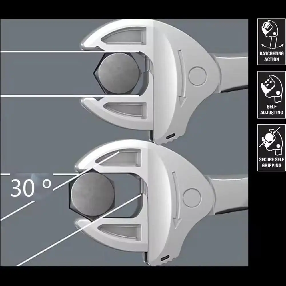 

Регулируемый ключ для ремонта автомобиля Быстросъемный ключ с трещоткой