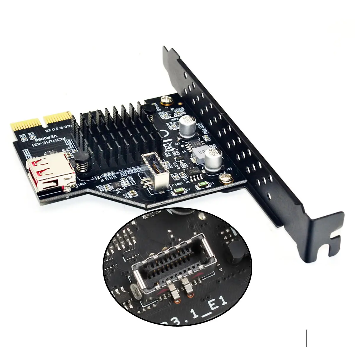 

USB 3.1 USB 2.0 Pcie Pci Express Card Adapter Pci-e Expansion Card Front Panel Socket for Motherboard