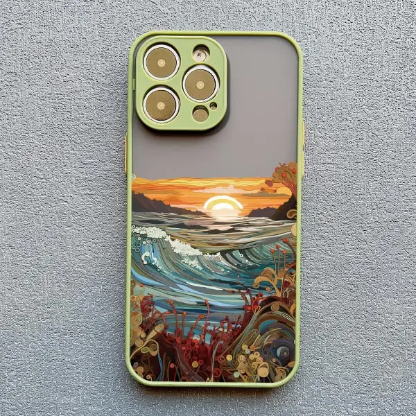 Sonnenaufgangslandschaft Handyhülle für iPhone 17 15 14 Plus Pro Max 16 13 12 11 Pro Max Mini XR X XS Plus Wunderschöne Mountain River Cover – Detail 4