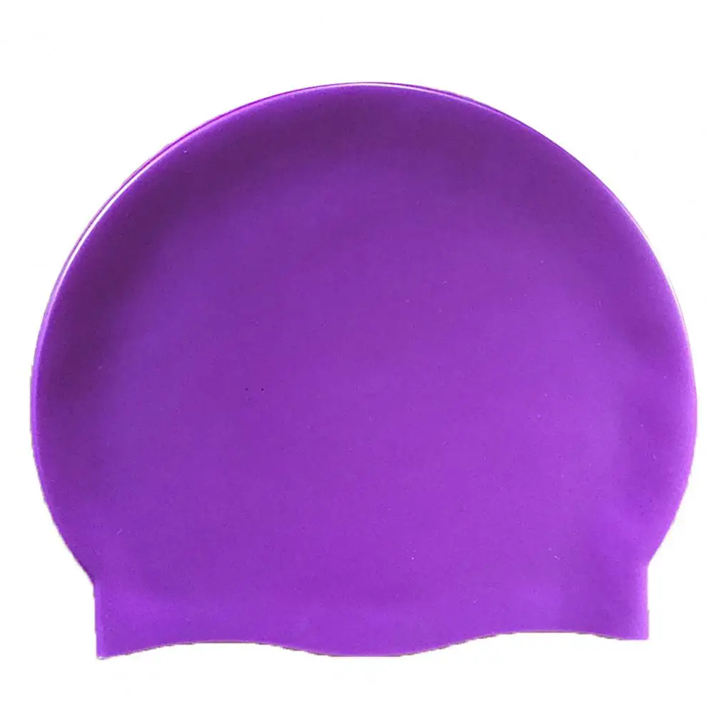 Gorros de natación elásticos para hombre y mujer, gorro impermeable para piscina, protege las orejas, pelo largo, gorro de buceo de silicona, gorro de baño