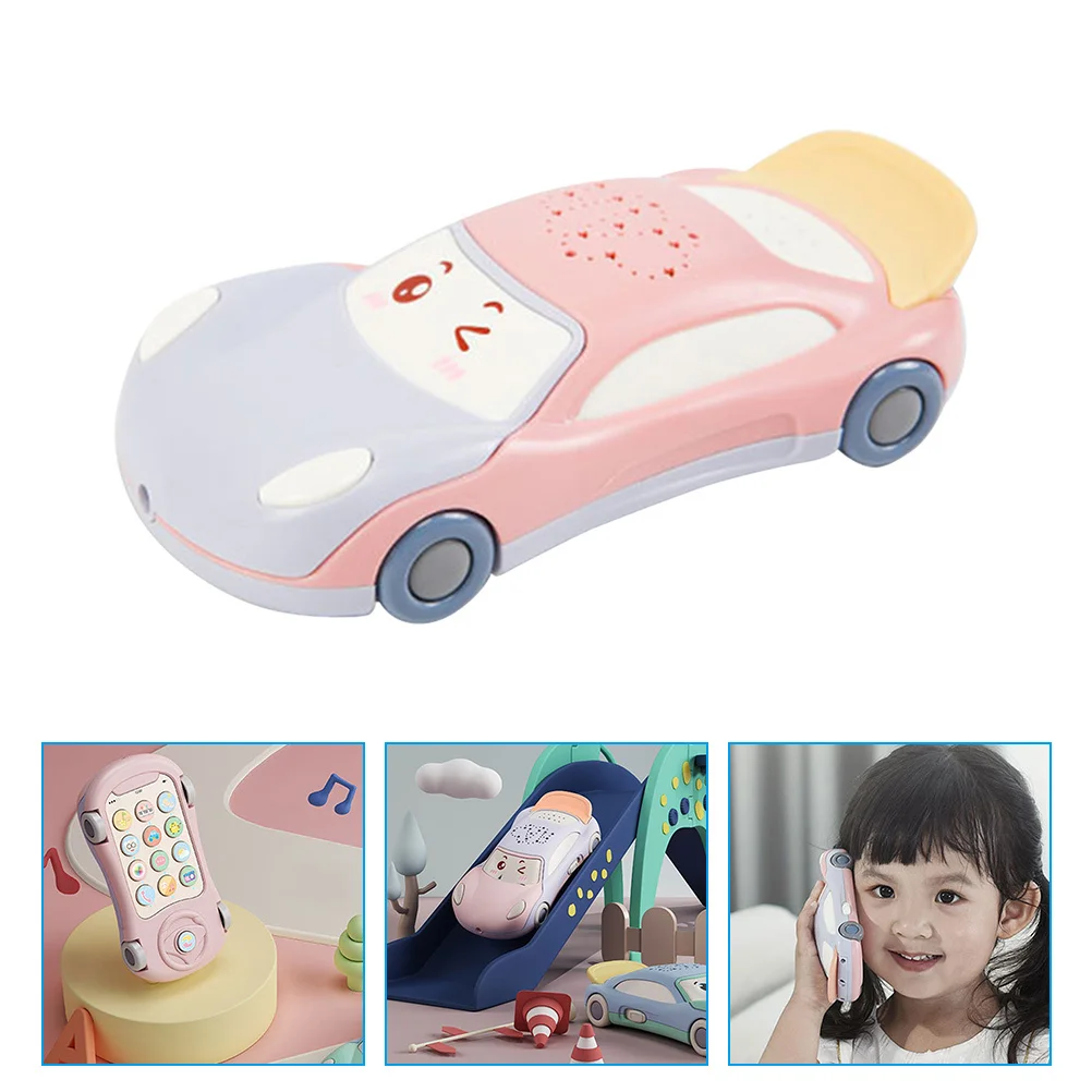 Carro de música bonito imitação telefone bebê educacional criança aprendizagem brinquedo musical dos desenhos animados som presente interativo