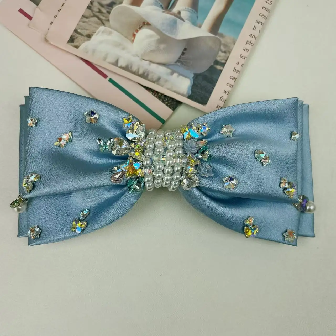 

Bow Hairpin Internet Celebrity Back Head Hair Accessories Spring Clip Horizontal Clip Japanese Style Headwear Girl Sweet and Cut