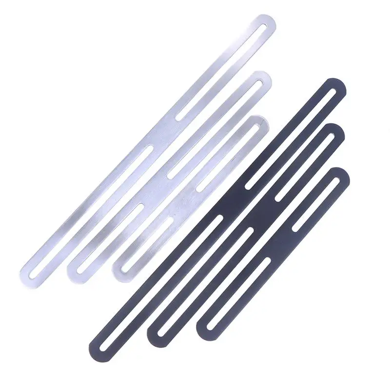 1Pcs Stainless Steel Straight Angle Bracket Black/Silver Thickened 180 Degree Flat Fixed Bracket Connector Furniture Holder