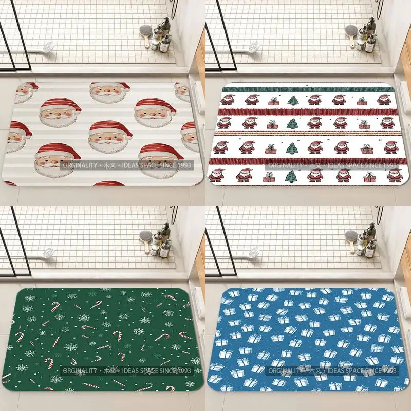 

Коврик с узором рождественской елки, украшение для гостиной, домашний диван, нескользящий ковер, кабинет, спальня, татами, детский мягкий напольный коврик