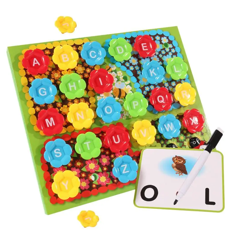 Alphabet Jigsaw Puzzle Kids Educational Learning Preschool Toy Montessori Early Educational Letters Board for Childrens gifts