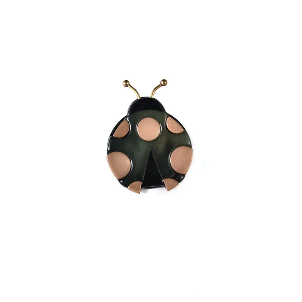 Nature Elf Fun Ladybug and Mushroom Brooch Acetic Acid Sheet Acrylic Brooches Banquet Formal Coat and Suit Decoration Accessory
