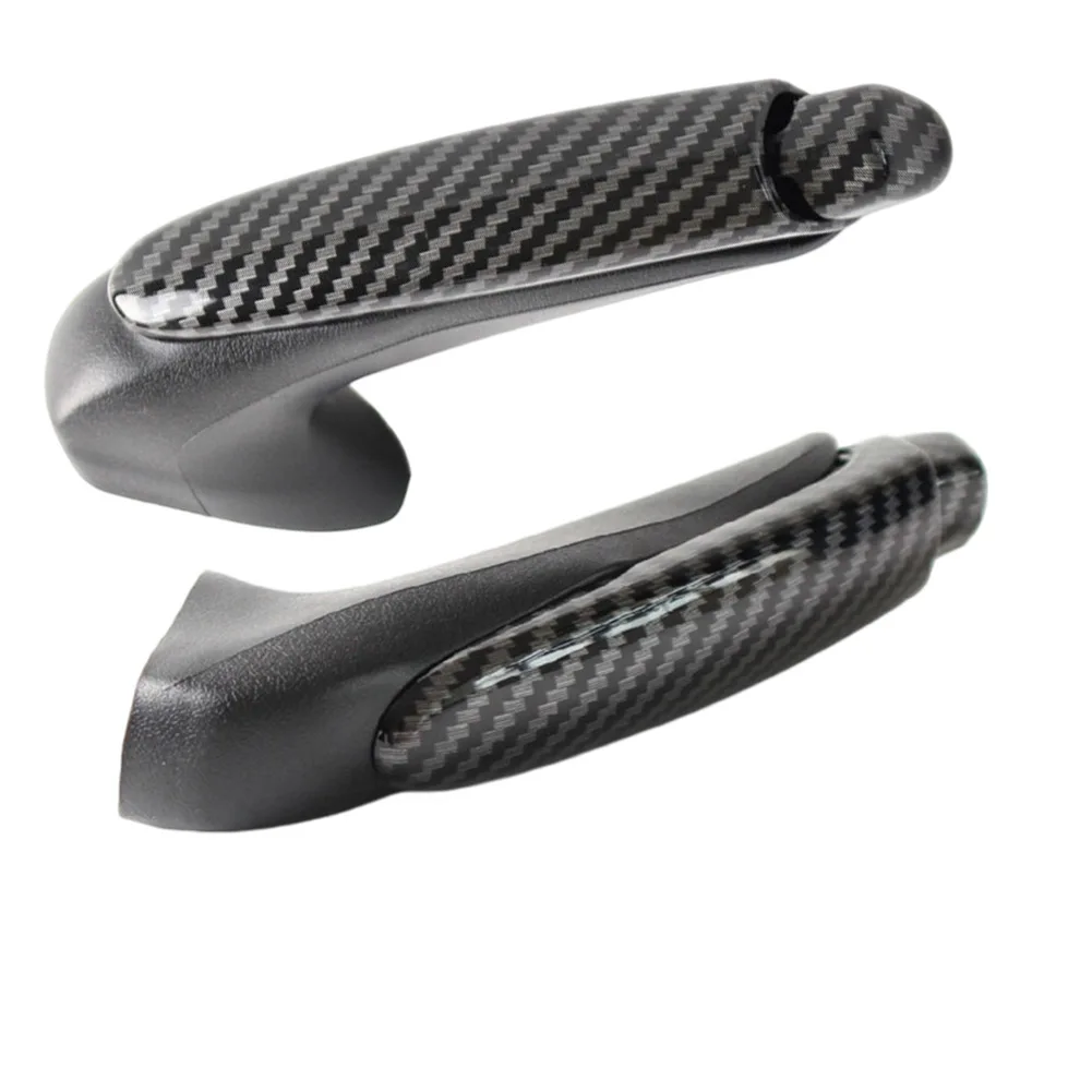 1PCS Hand Parking Brake Lever Carbon Fiber Texture/Silver Handle For Honda For Civic 2006-2011 Interior Modification  Accessorie
