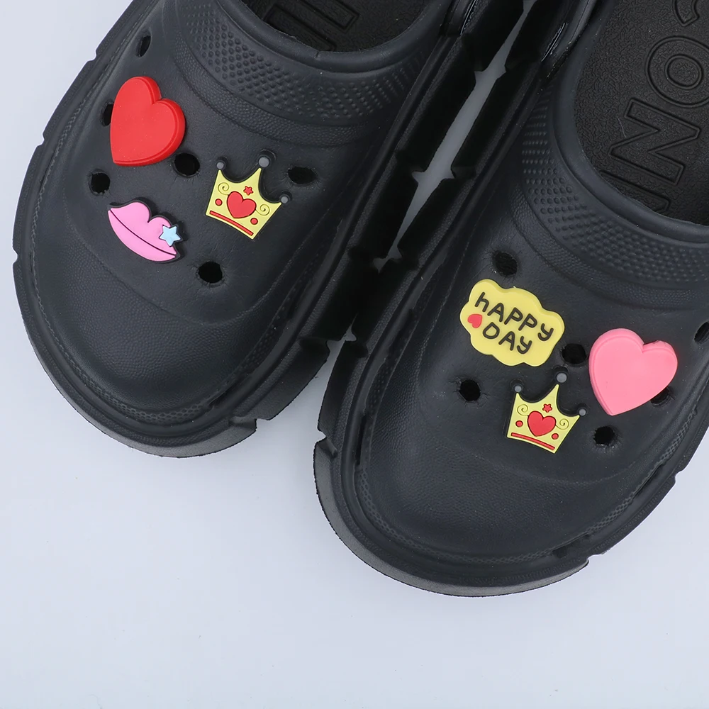 

Shoe Decorations Heart Pvc Crown Ornament Lips 1 Pc Cute Cartoon Shoe Accessories Charms Adult Children Holiday Gift