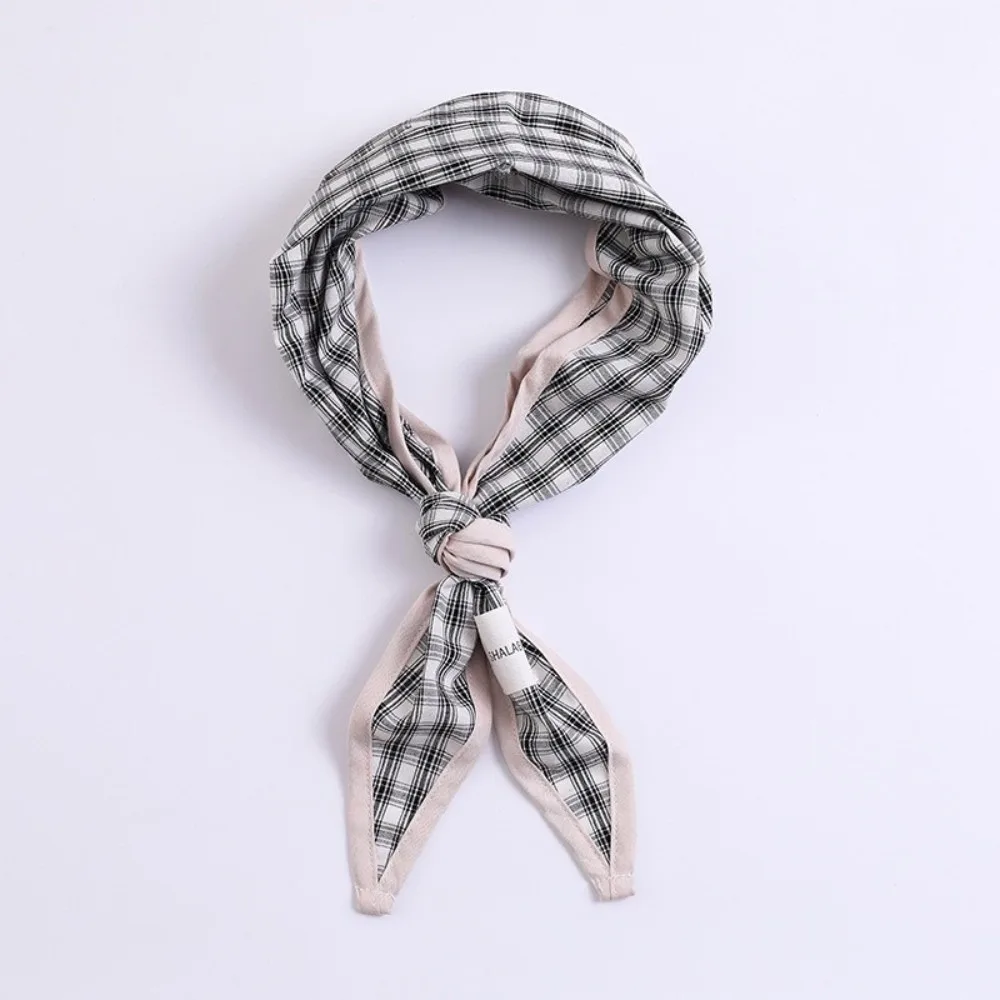 

Vintage Korean Children's Scarf Striped Plaid Triangle Bandana Boys Girls Sweet Waist Scarf Spring Autumn