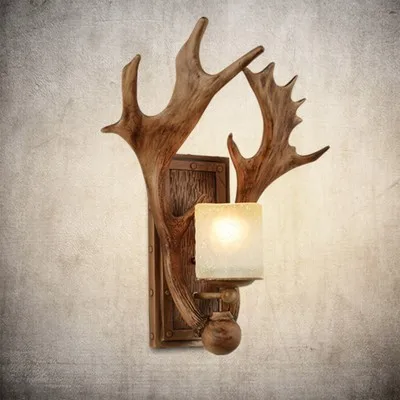 

Креативный новый ретро светодиодный настенный светильник с рогами для гостиной, столовой, прохода, спальни, декоративное освещение