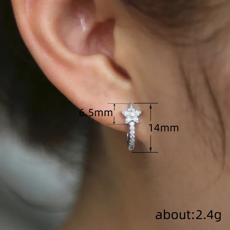 شيك نجوم هوب أقراط النساء لذيذ الأذن ثقب الملحقات ملابس يومية موضة بنات أقراط مجوهرات ساخنة #4