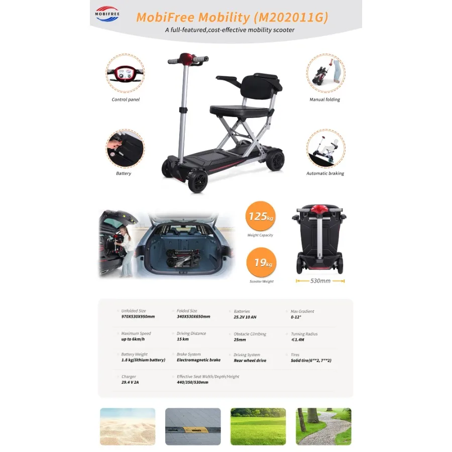 

M2020-Foldable travel mobility scooter