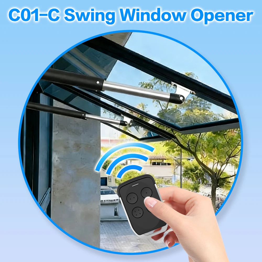 Smart APP Window Actuator Motorized Skylight Roof Greenhouse Window Opener Vent Smart Window Opener With Remote Control
