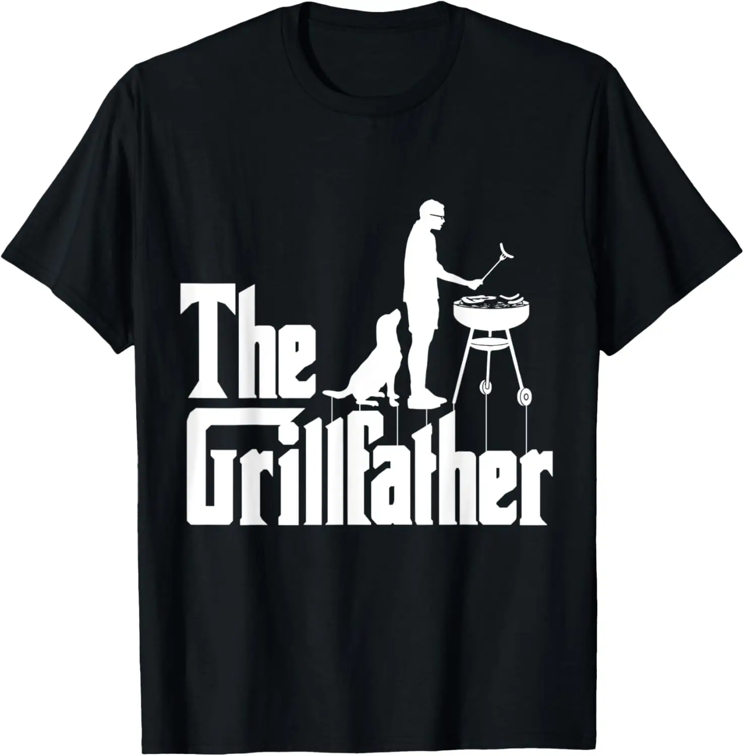 The Grillfather Funny BBQ Design for Dads T-Shirt