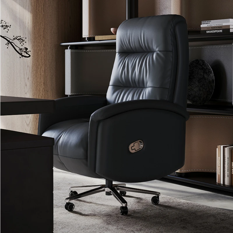 Leather office chair multifunctional electric boss chair recliner