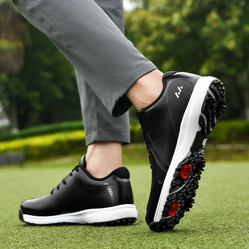 Nowe męskie buty golfowe, biznesowe buty sportowe na świeżym powietrzu, profesjonalne buty treningowe