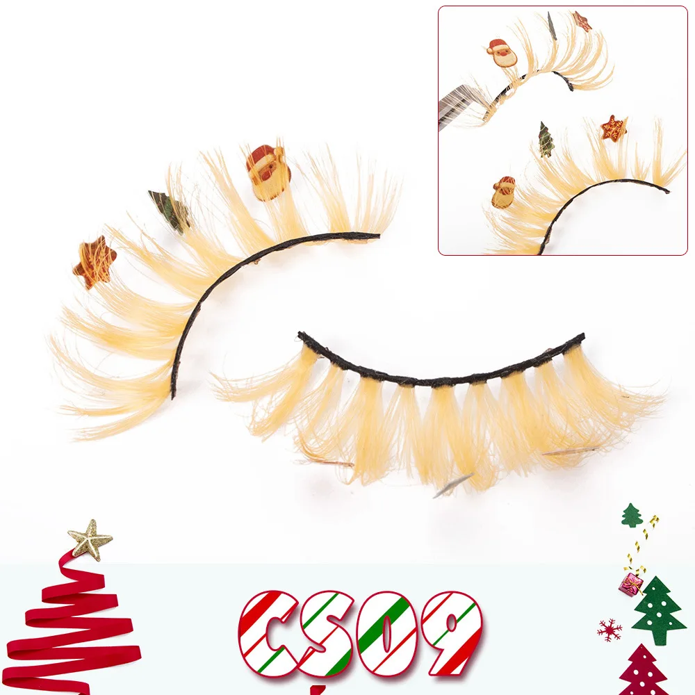 Christm Mix Color False Eyelash Extension Strips Party Cosplay Halloween Individual Lashes Wholesale Makeup Accessories Tools