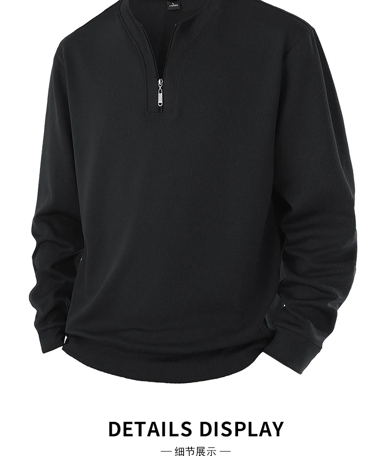 9XL New in Mens Sweatshirt Half Zip-up Pullover Male Large Size Autumn Winter Long Sleeves Big Plus Fleece Warm Top High Quality