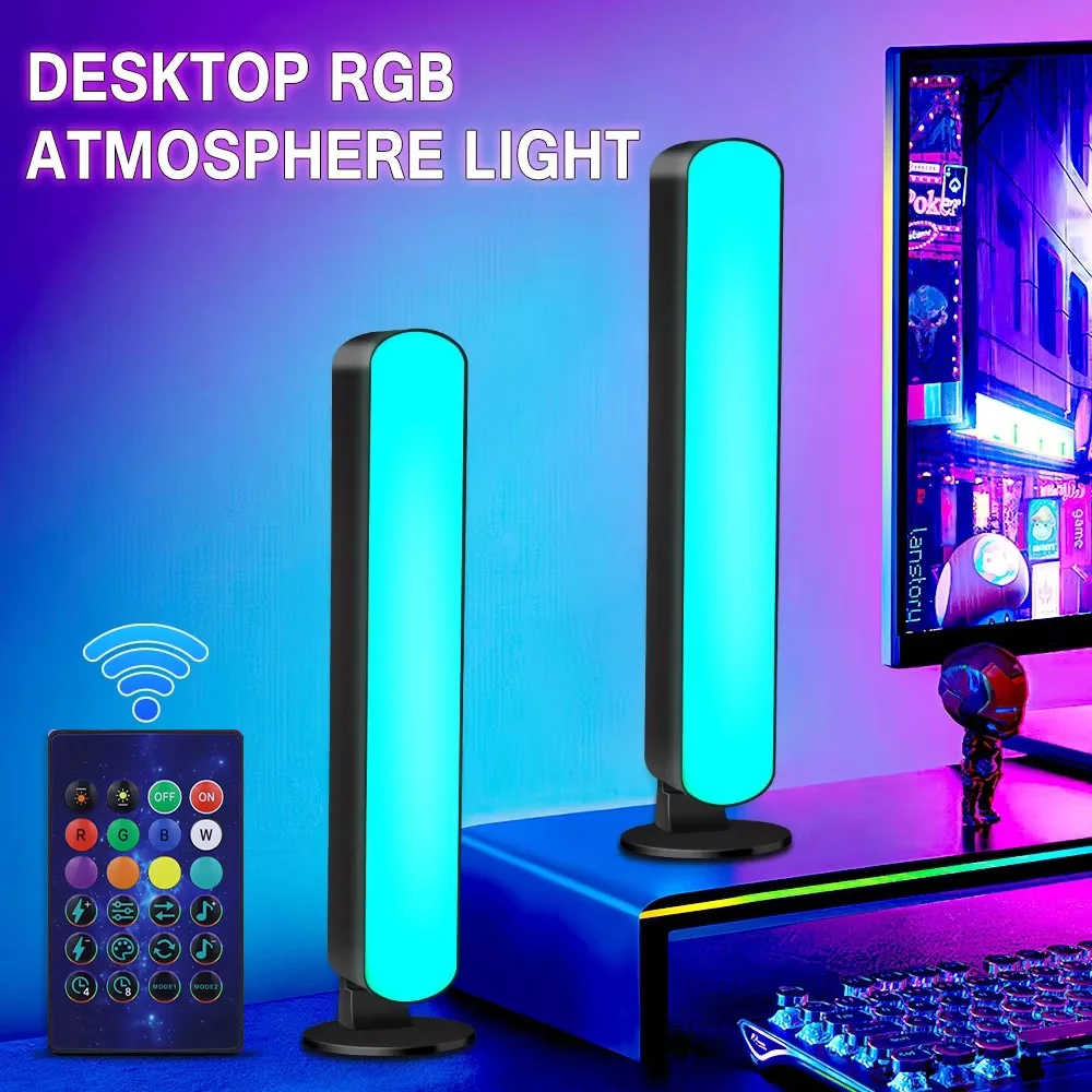 Smart LED Symphony Sound Control Pickup Light RGB Muziek Ritme Omgevingslamp met app-bediening voor TV Compute Gaming Desktop Decor