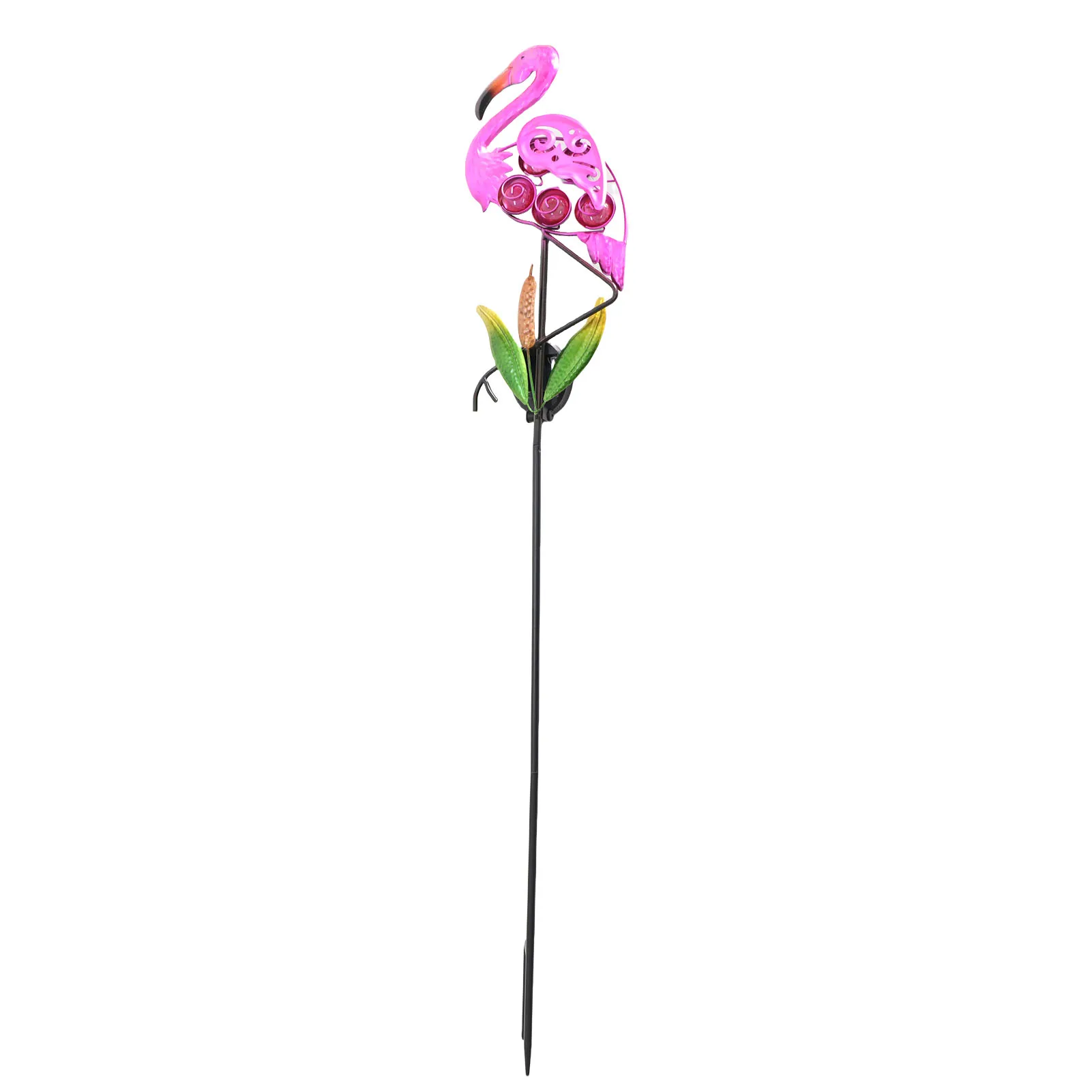 Outdoor Solar Flamingo Garden Light LED Hollow Metal Lawn Stake Lamp Waterproof Decorative Landscape Yard Light view 5