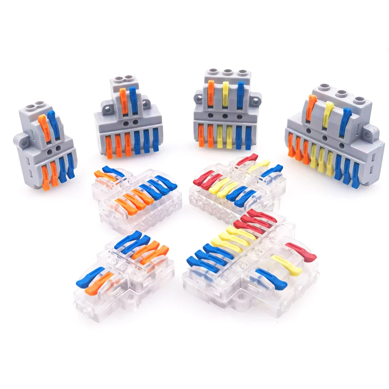 

Wire Connector 2 Input 3 Input 4/6/9 Output Universal Quick Terminal Block 0.08-4mm Cable Screw Fixed Line Distributor
