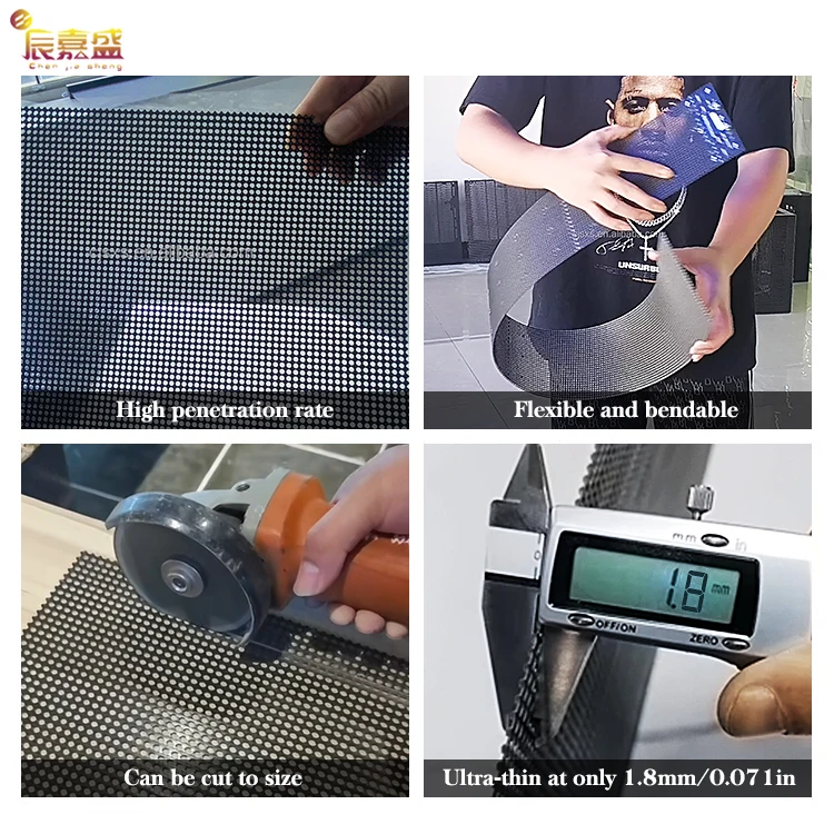 تخصيص P3.91 3D LED شاشة شفافة ثلاثية الأبعاد شاشة عرض مرنة داخلية لنوافذ متجر البيع بالتجزئة وعروض الترحيب #4