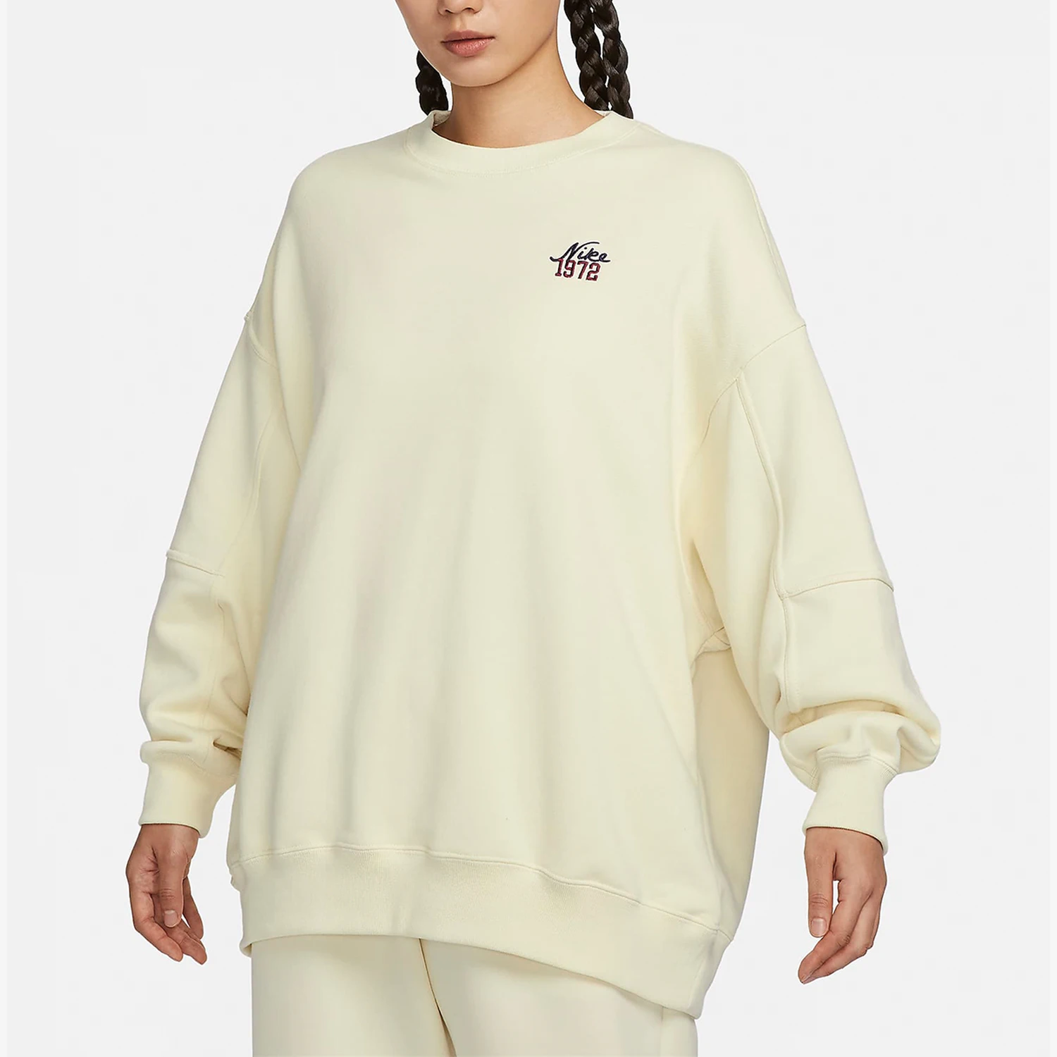 Felpa casual girocollo in maglia allentata da donna nuova Nike genuina invernale 2023 FV8444