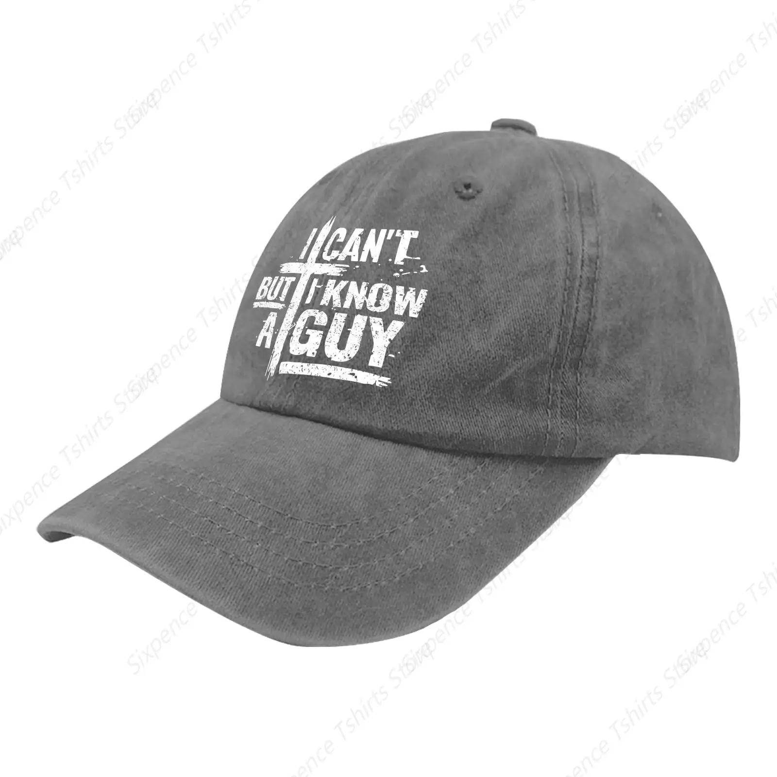 I Can't But I Know A Guy Cap Anime Hat Pigment Gray Womens Baseball Caps Gifts for Son Baseball Caps