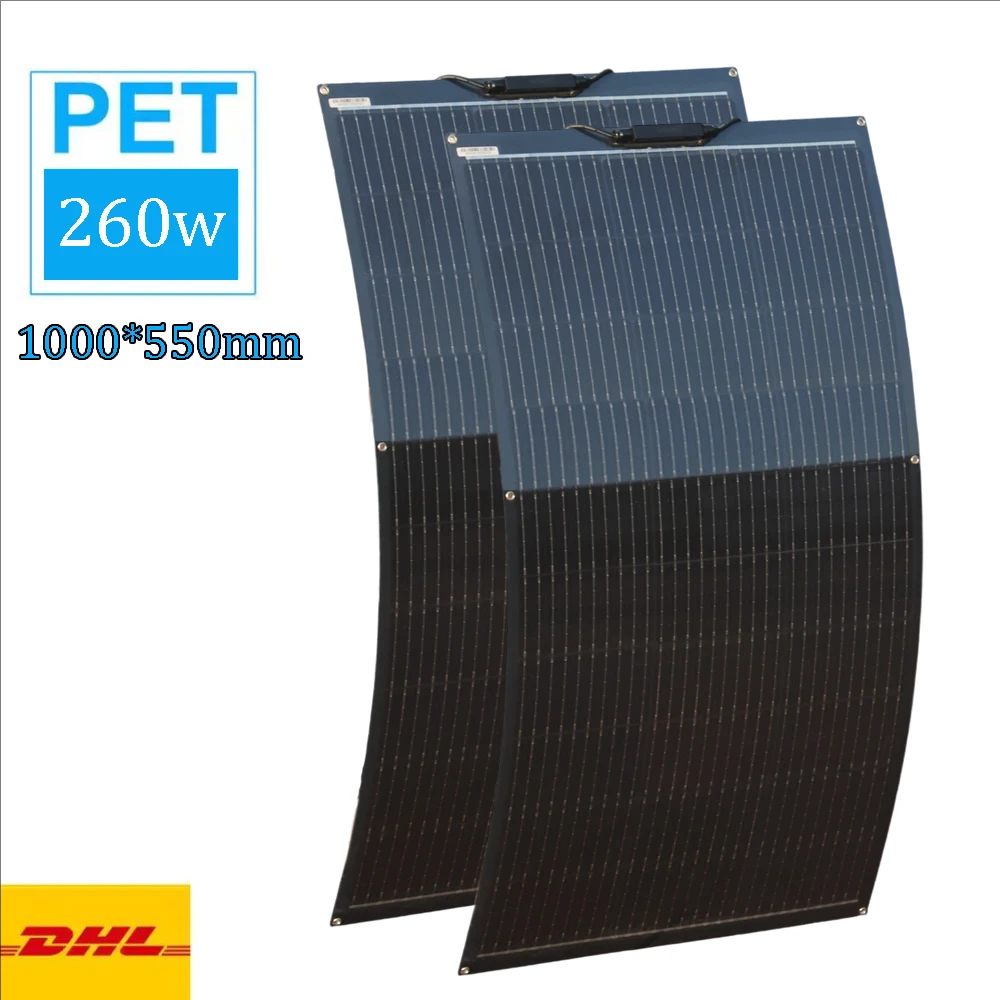 ETFE PET Flexibel zonnepaneel 400W 300W 200W 150W 120W 100W 12V batterijlader Hoge efficiëntie voor thuis Camper RV-bootbalkon EU-magazijn DHL Verzending