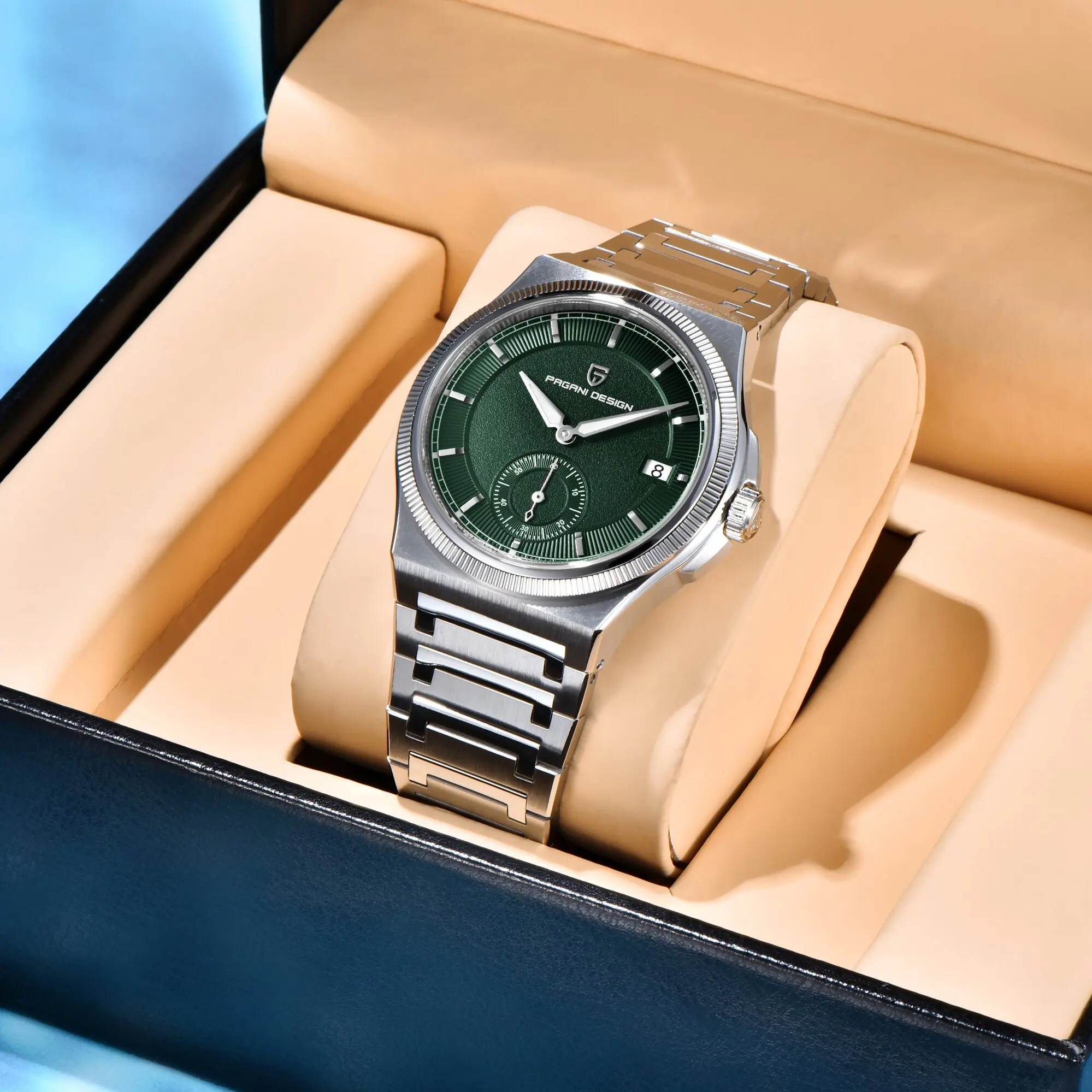 

Мужские механические часы PAGANI DESIGN, минималистичные, легкие, роскошные, 42 мм, премиум-класса, из нержавеющей стали, с люминесцентным календарем, водонепроницаемые до 100 м, часы для дайвинга.