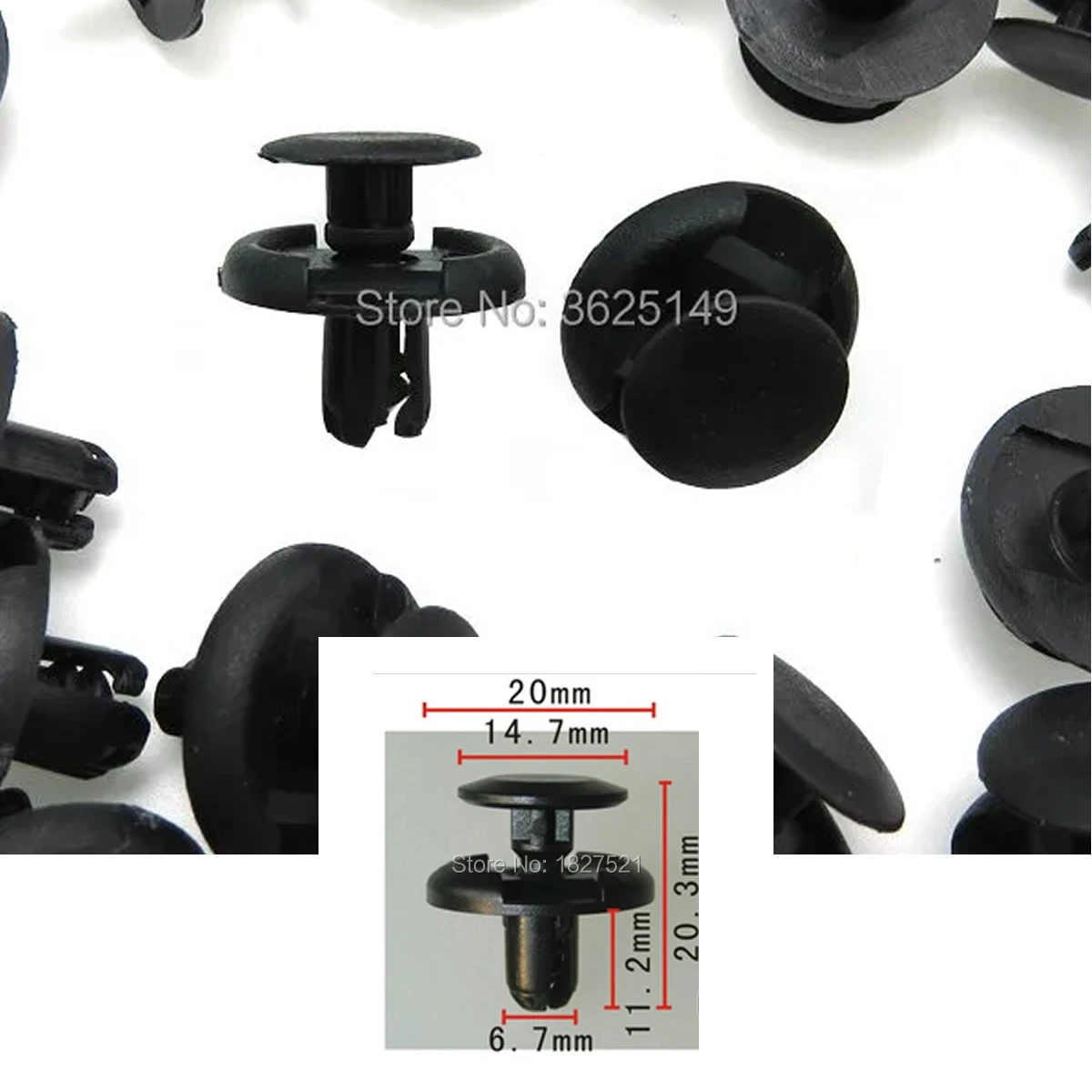 10/100 7mm Hole Bumper Fender Retainer Clips Black Nylon Rivets Fastener For Suzuki Grand Vitara SX4 Swift X-90 XL-7 09409-07332