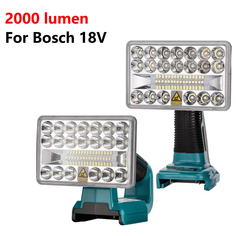 NEW Portable camping Work Light LED Lamp For Bosch 18V lithium Battery BAT618 BAT609G With USB Outdoor Indoor Outdoor Lighting