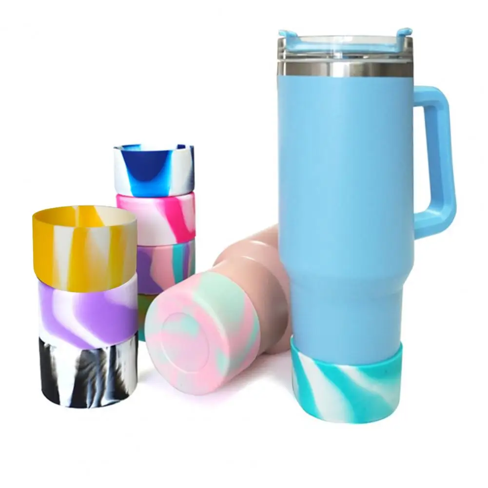 Wear-resistant Bottle Bottom Sleeve Contrast Color Protection Soft Water Bottle Bottom Sleeve Cover