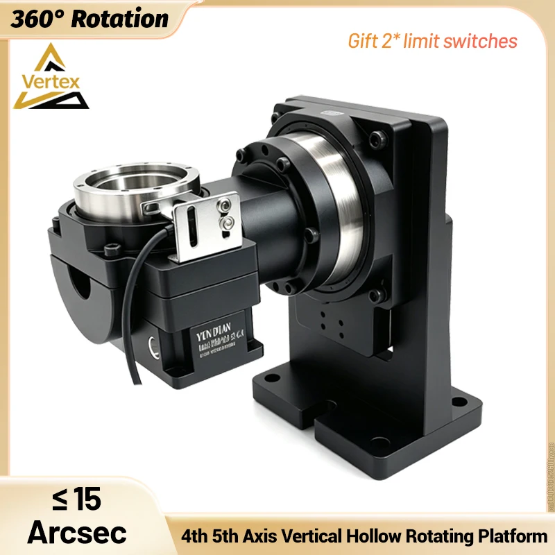 Fourth Axis/Fifth Axis Hollow Rotary Platform Arbitrary positioning rotary table Angle adjustment table Replacing DD Motor